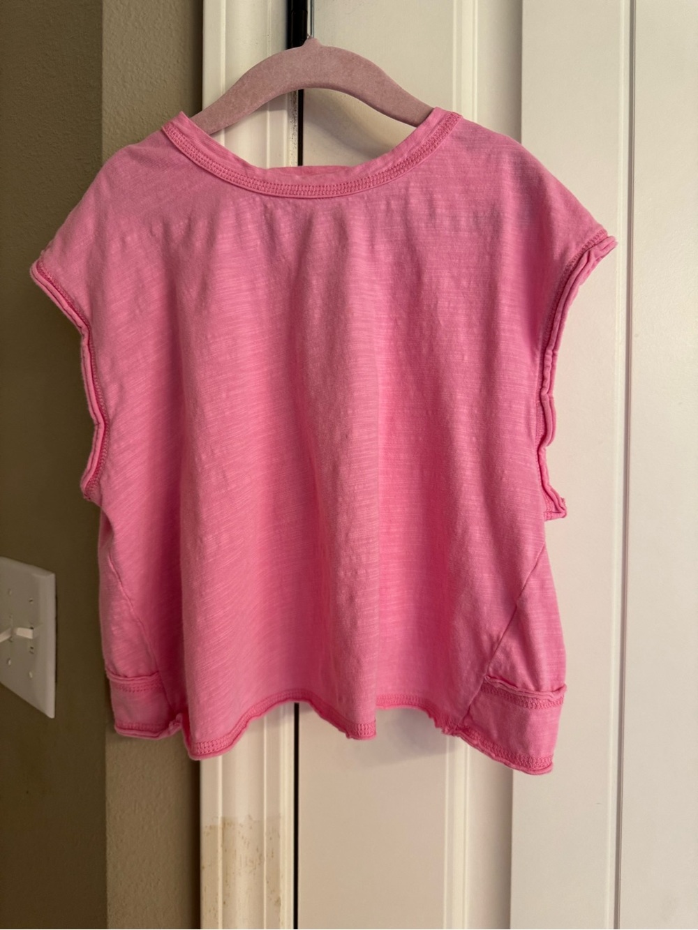 Girls' Bright Pink Short Sleeve Tee - Casual Everyday Top